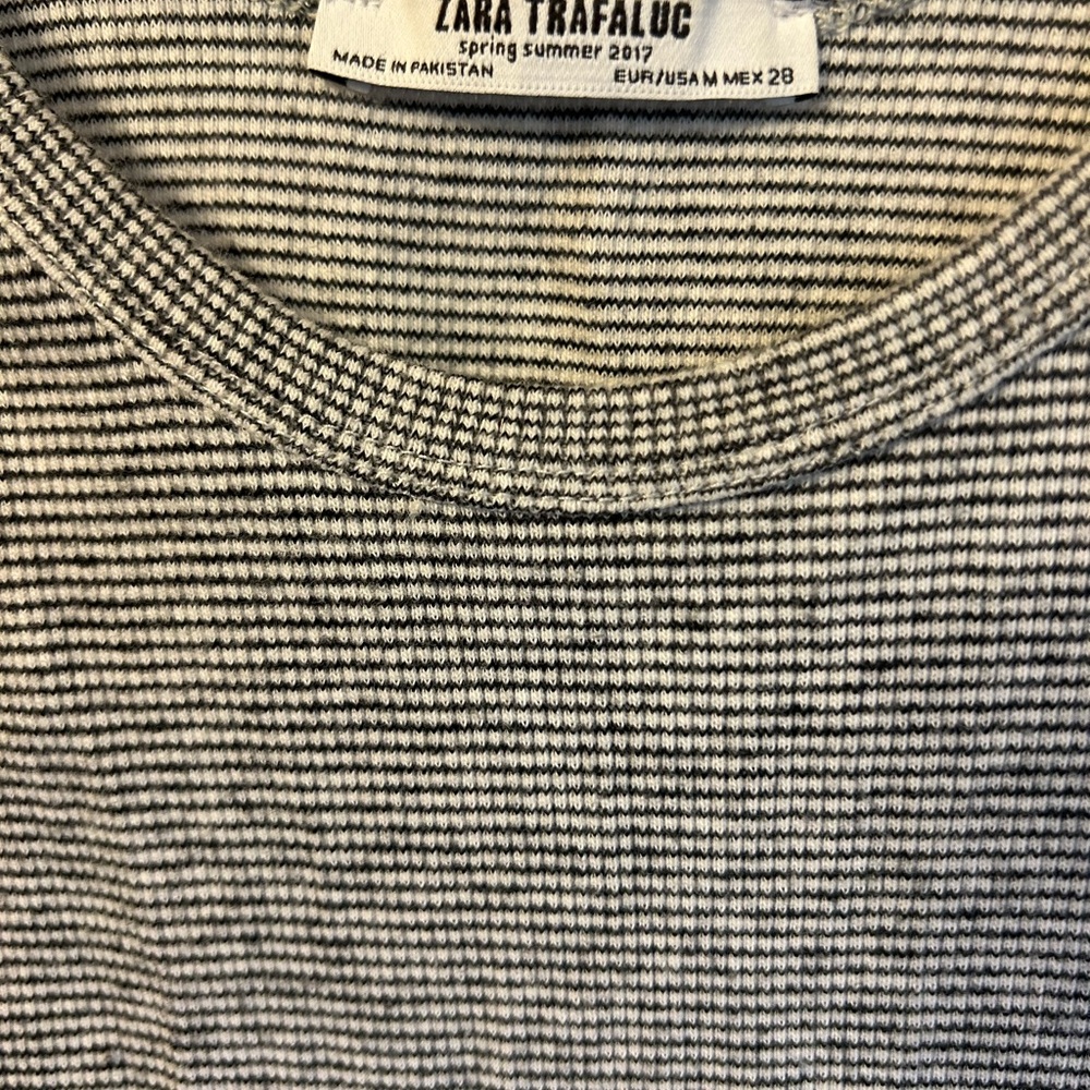 Zara Trafaluc Striped Body Con Dress